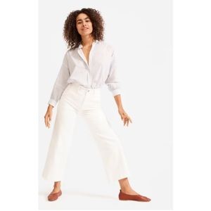 Everlane wide leg crop white womens jean pants size 4
